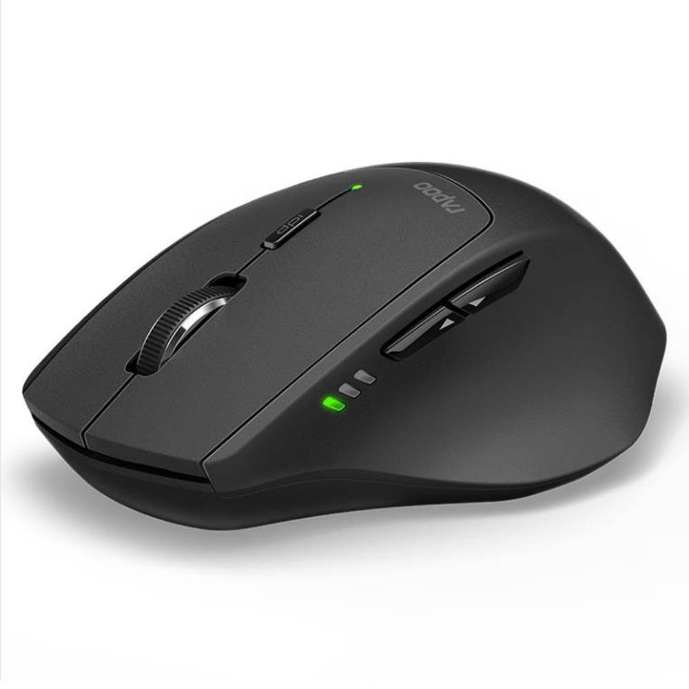 Rapoo MT550 Bluetooth Multimode Wireless Mouse 2.4G Wireless/Bluetooth 3.0/Bluetooth 4.0 Office Mouse - Black
