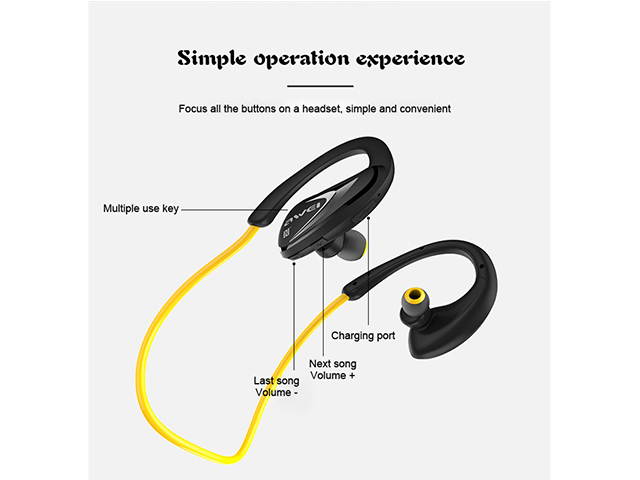 AutofeelSunriseoffice Hifi Bluetooth Earphone Headset Wireless Headphone With Mic 3D Bass Stereo Neckband Sport Earbuds Noise Canceling Cordless For Phone iPhone Xiaomi Samsung