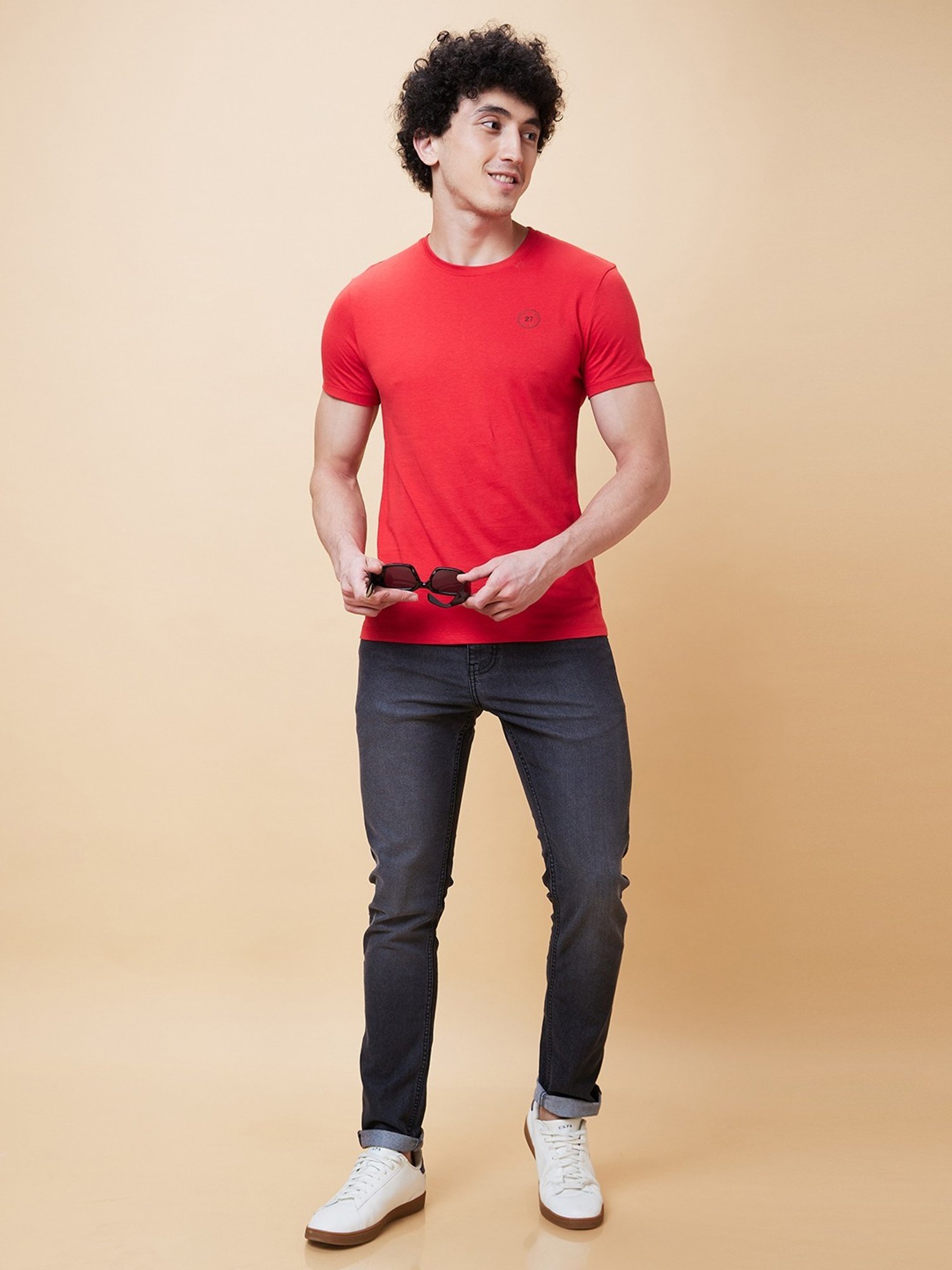 Being Human Red Regular Fit T-Shirt