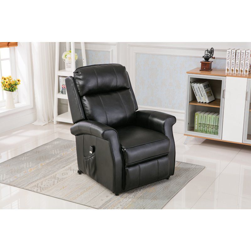 Lehman Black Traditional Lift Chair - Comfort Pointe