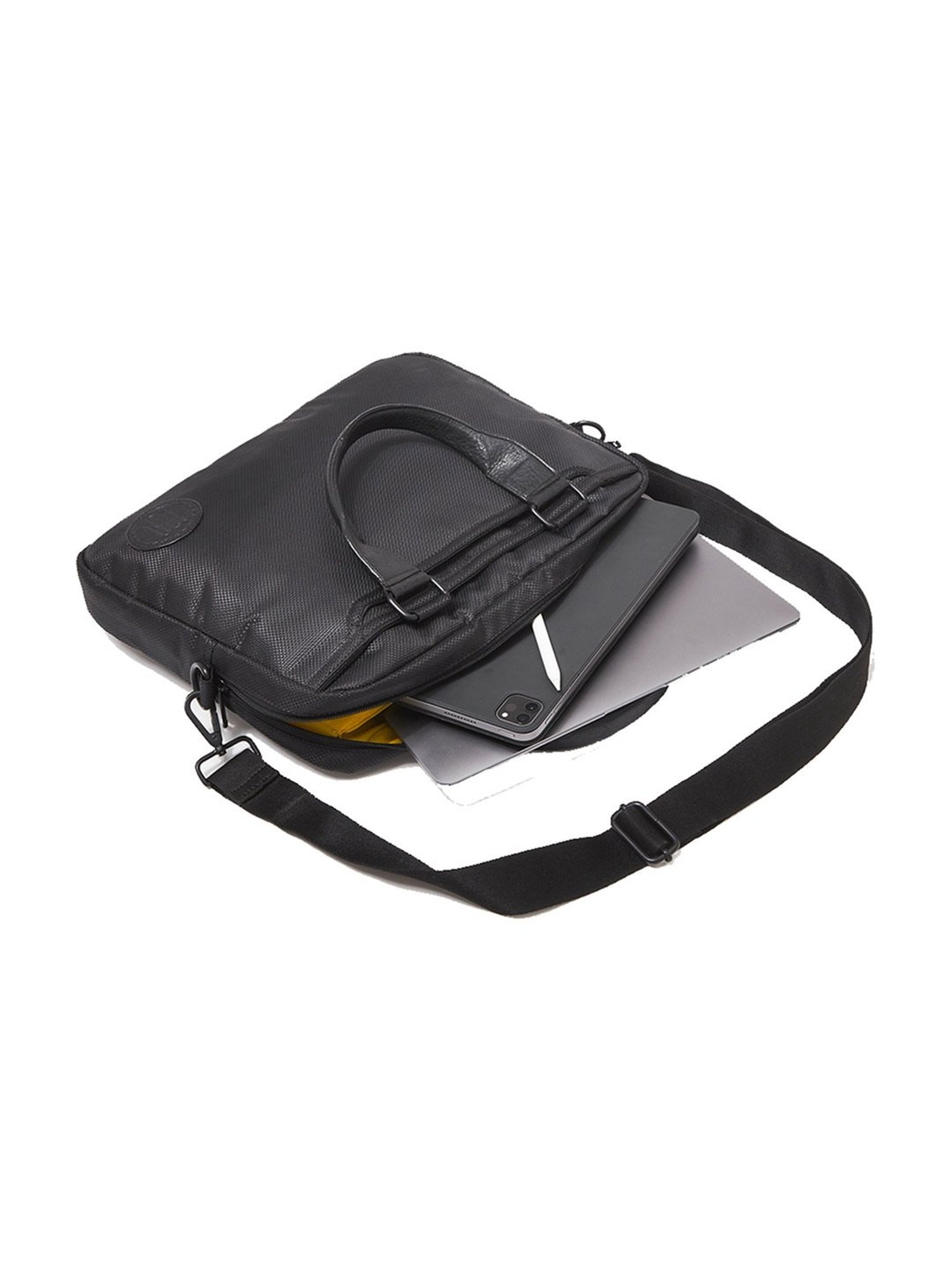 Mona B Black Rearden Large Messenger Bag