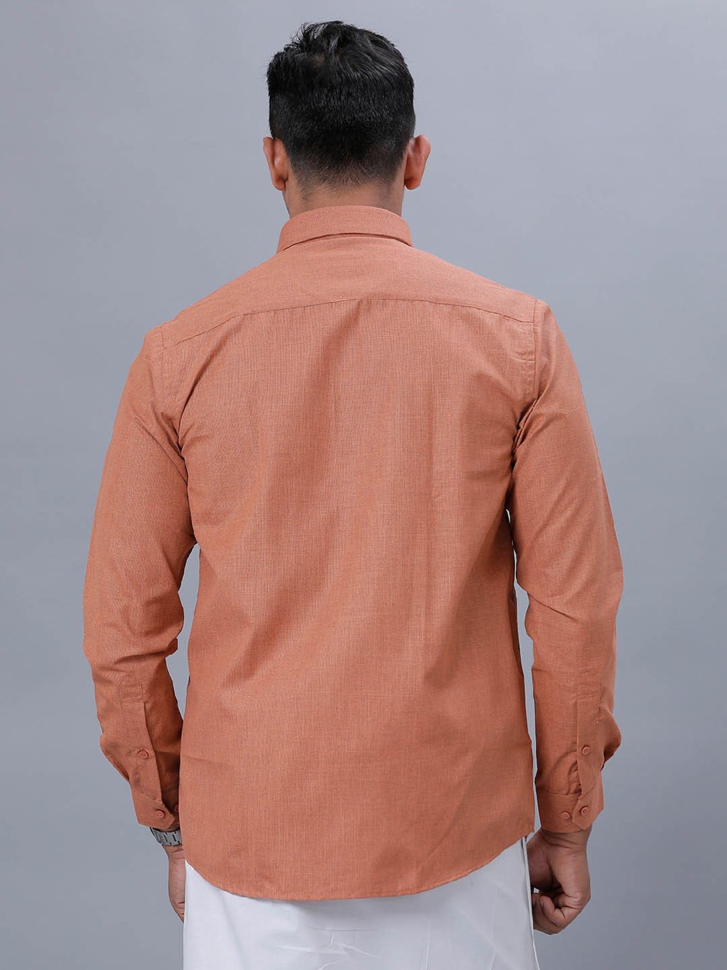 Ramraj Brown Regular Fit Shirt