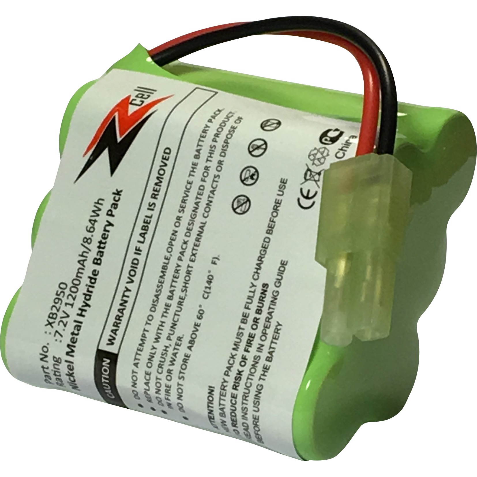 ZZcell Battery For Shark Euro Pro Vacuum Carpet And Carpet Sweeper XB2950, V2945, V2945Z, V2950, V2950A 1200mAh