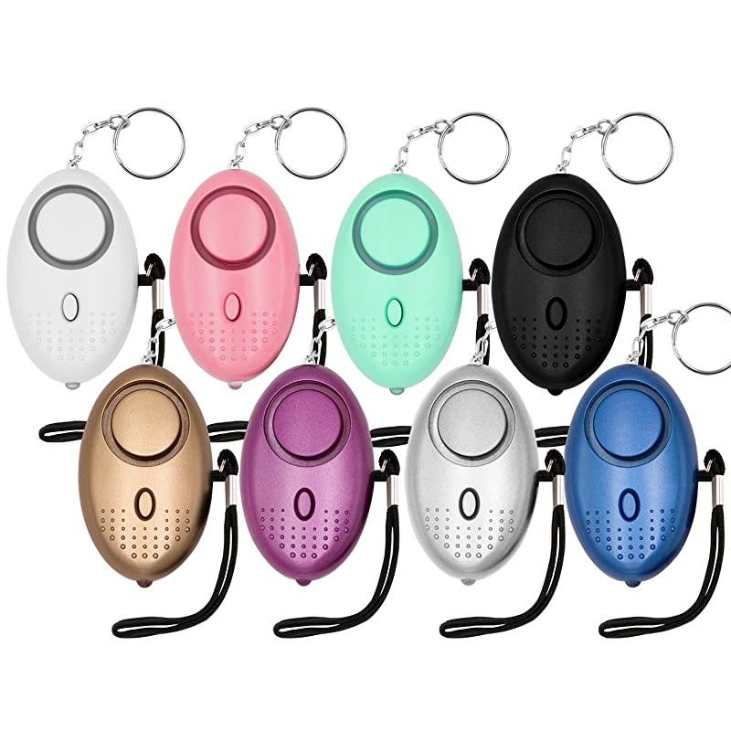 Safe Sound Personal Alarm, 8 Pack 140DB Personal Security Alarm Keychain with LED Lights, Emergency Safety Alarm for Women, Men, Children, Elderly