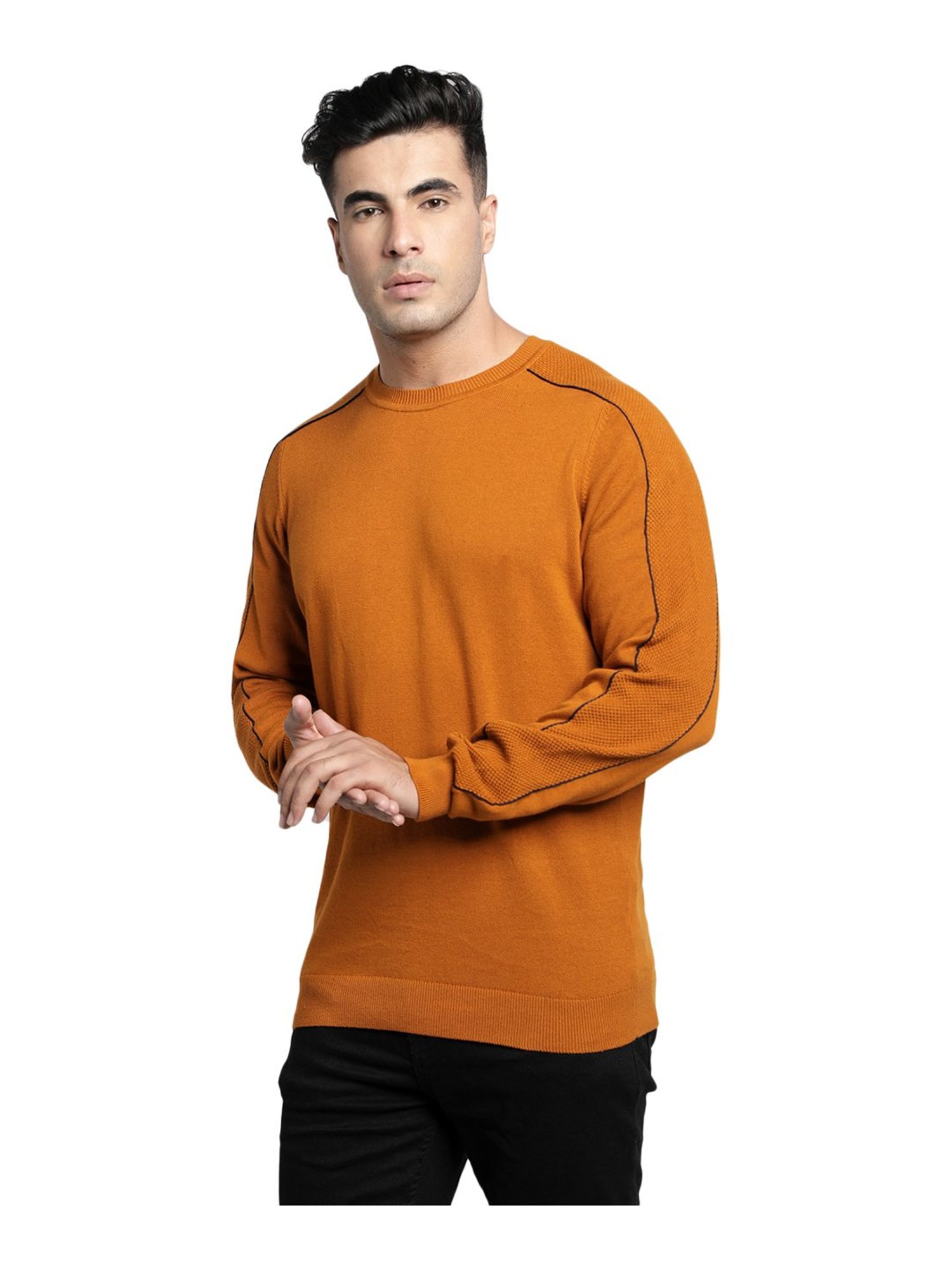 Red Tape Tan Round Neck Sweater