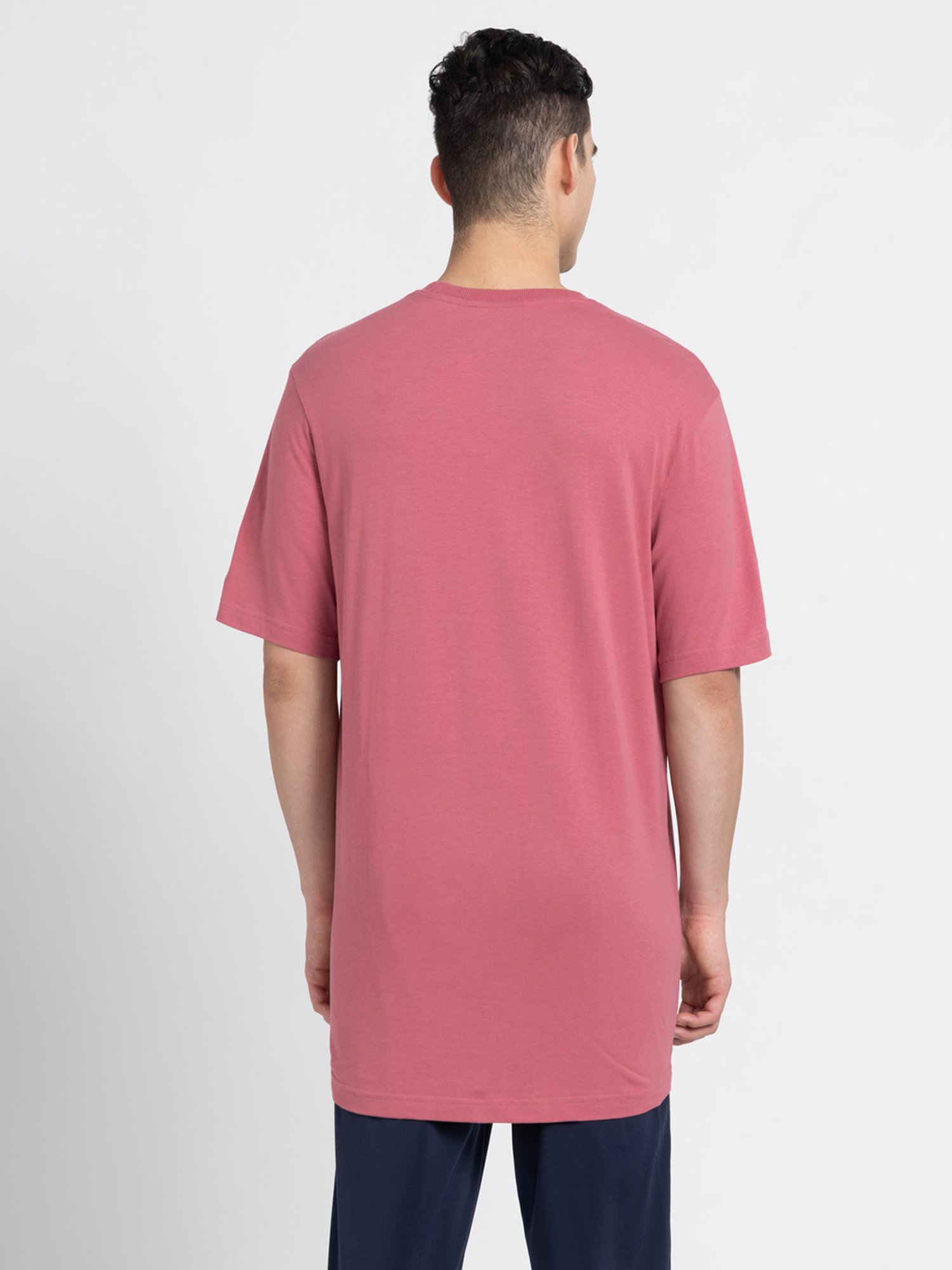 adidas ALL SZN Dark Pink Loose Fit Cotton Crew T-Shirt