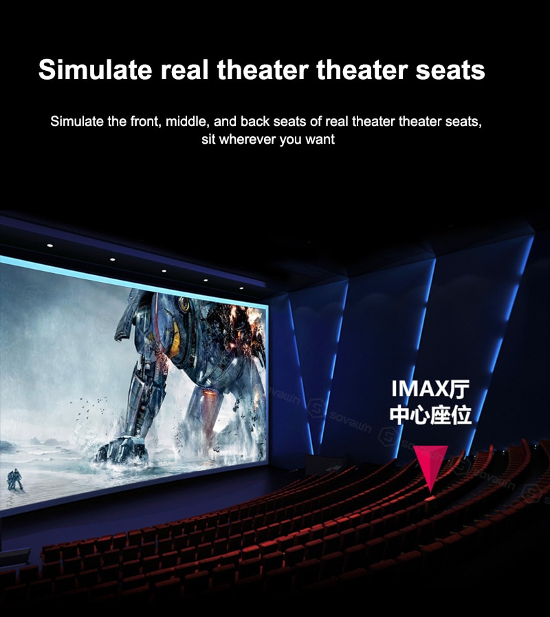 Shinecon VR Headset AI08 Giant Screen Same Screen Stereo Cinema 3D Glasses Pro Virtual Reality VR For iPhone Android Smartphone