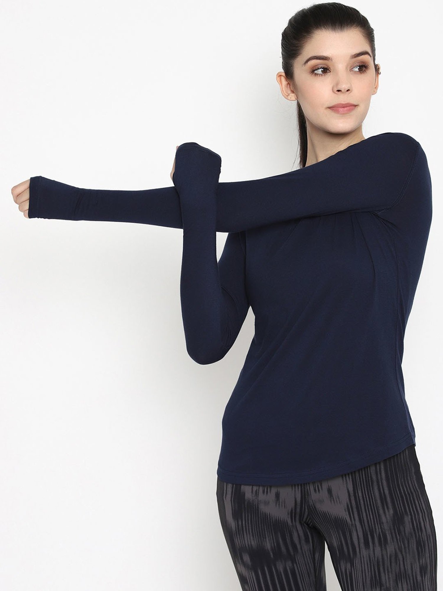 Appulse Navy Cotton Slim Fit T-Shirt