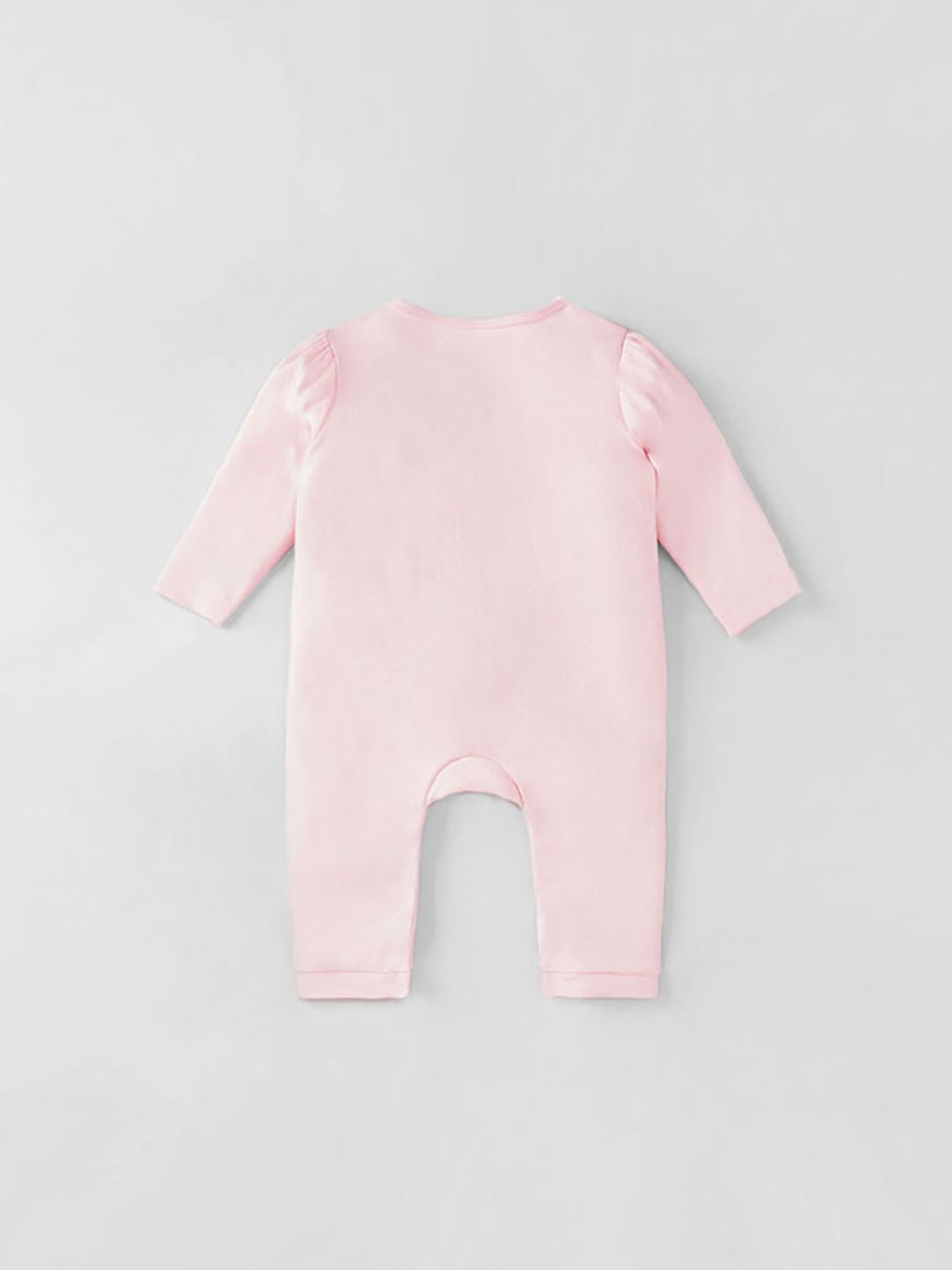 Ed-a-Mamma Baby Pink Solid Full Sleeves Romper, Mittens with Cap