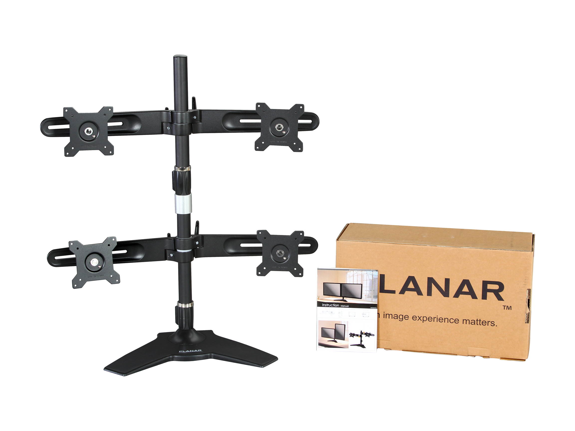 Planar 997-5602-00 Black Quad Monitor Stand for LCD Displays