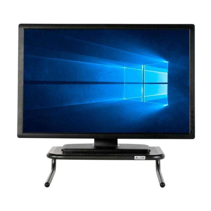 Allsop Metal Art Jr. Monitor Stand 14-Inch Wide Platform - Pearl Black (30165)