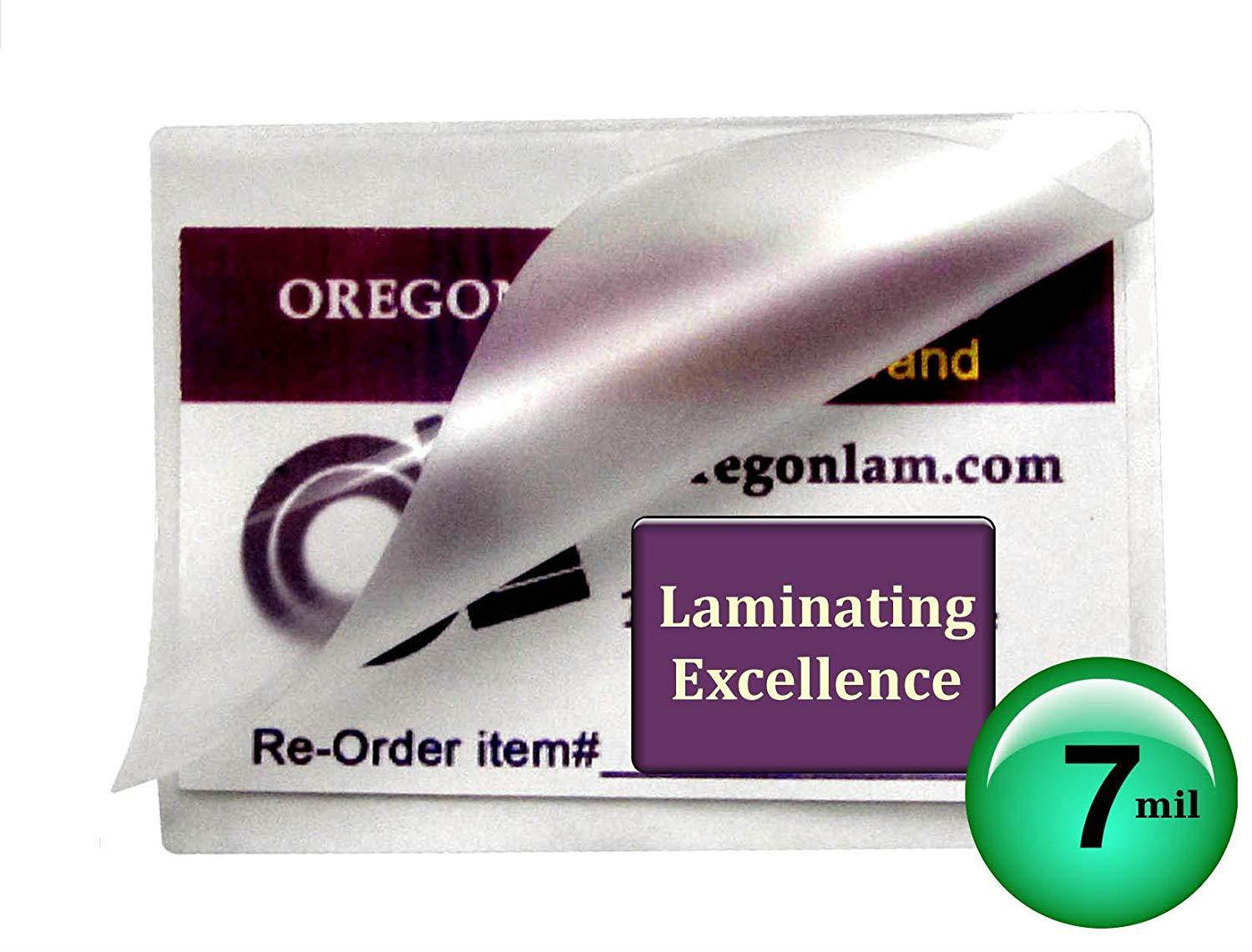 Oregon Laminations Premium 7 Mil 4x6 Photo Hot Laminating Pouches 4-1/4 x 6-1/4 (Pack of 500) Clear