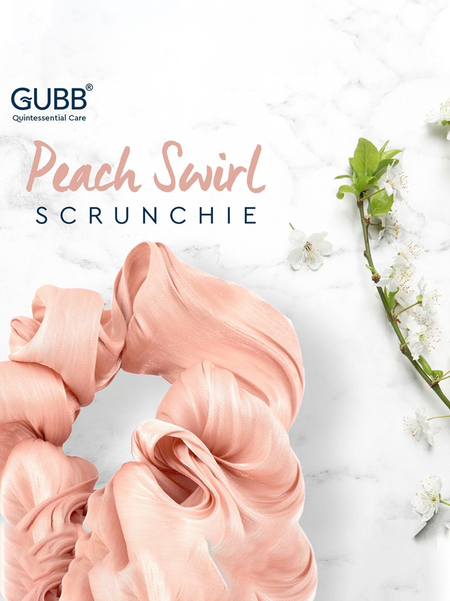 GUBB Hair Scrunchie Peach Swirl for Women