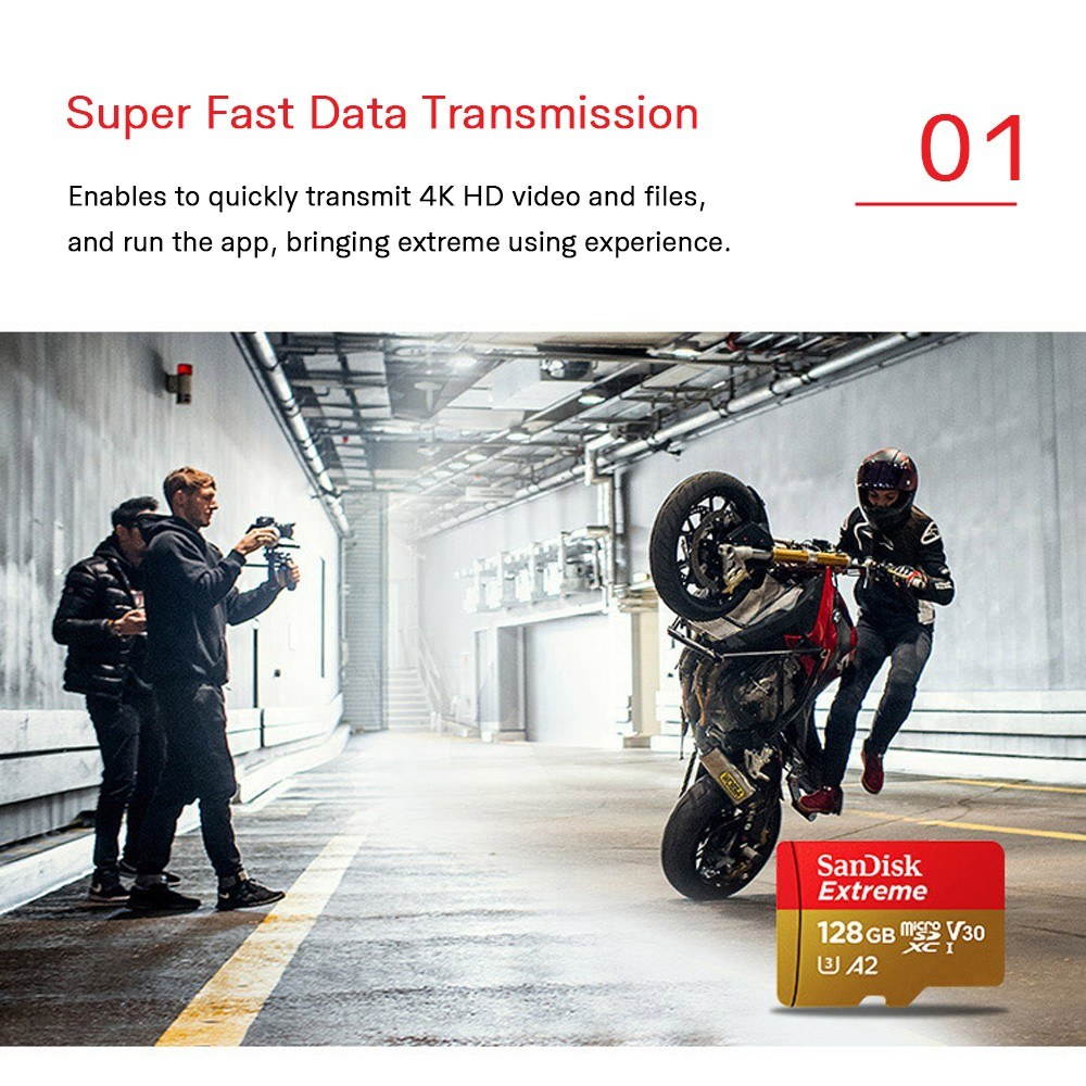 Genuine Original SanDisk Extreme MicroSD Card SQXNE 32G/128GB/256GB 100M A1 TF Card U3 C10 A1 V30 4K Memory Card Super Fast Speed 100MB/s Read 60MB/s Write