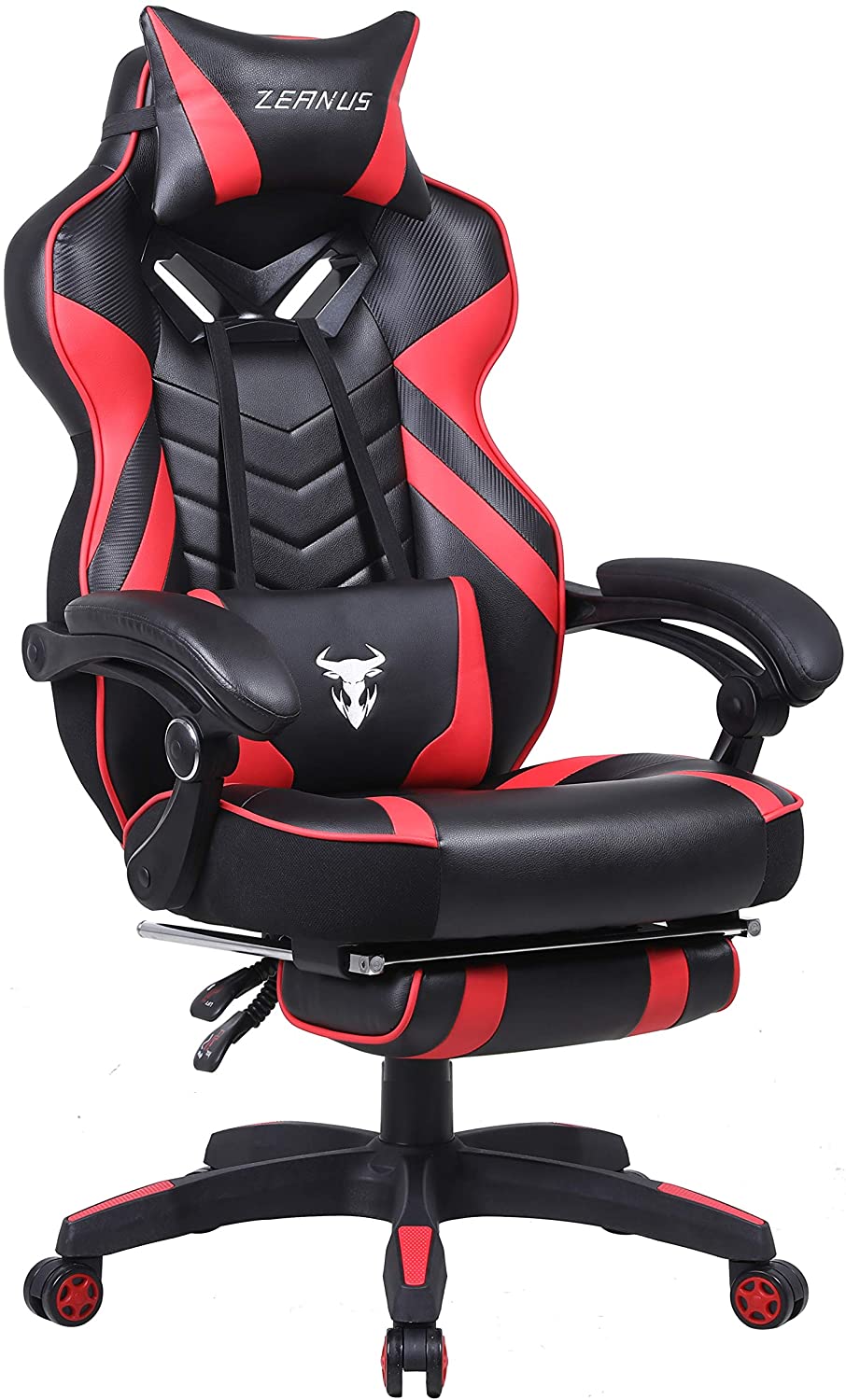 Gaming Chair, Racing Style Computer Desk Chair Padded Armrests Ergonomic Lumbar Support Adjustable Height