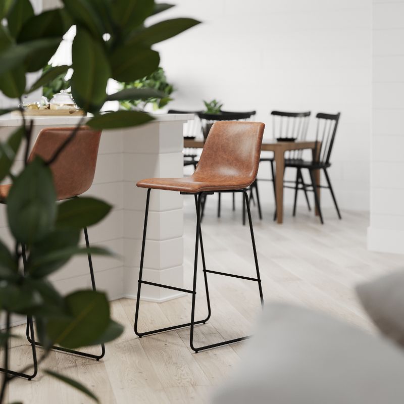 Ladder Barstool Seat Black - Riverstone Furniture Collection