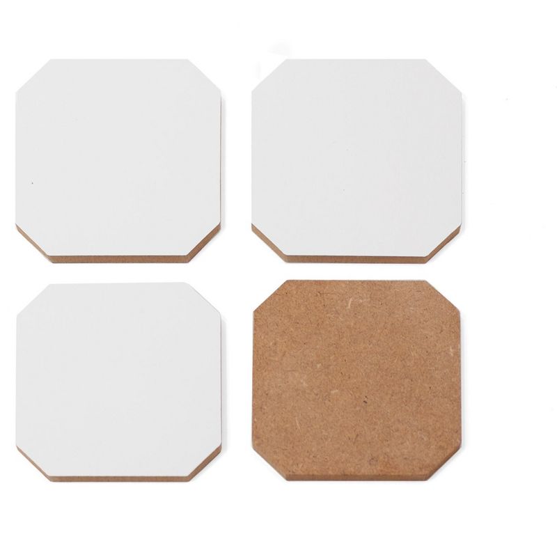 Emanuela Carratoni Moon Phases on Mountains Set of 4 Coasters - Deny Designs