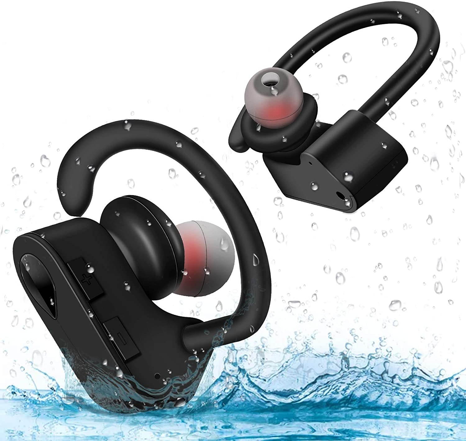 True Wireless Earbuds Bluetooth 5.0 Headphones-1.5H Charging Time/200H Standbytime HD Stereo Sound Headset Built-in Mic TWS Sport in-Ear Earphones for Work