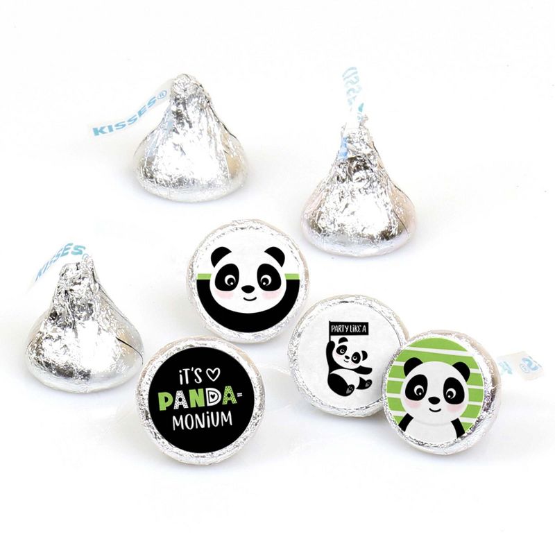 Big Dot of Happiness Party Like a Panda Bear - Baby Shower or Birthday Party Round Candy Sticker Favors - Labels Fit Hershey's Kisses (1 sheet of 108)
