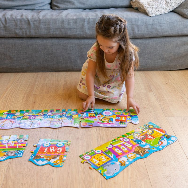 The Learning Journey Puzzle Doubles! Giant ABC & 123 Trains 60 pcs