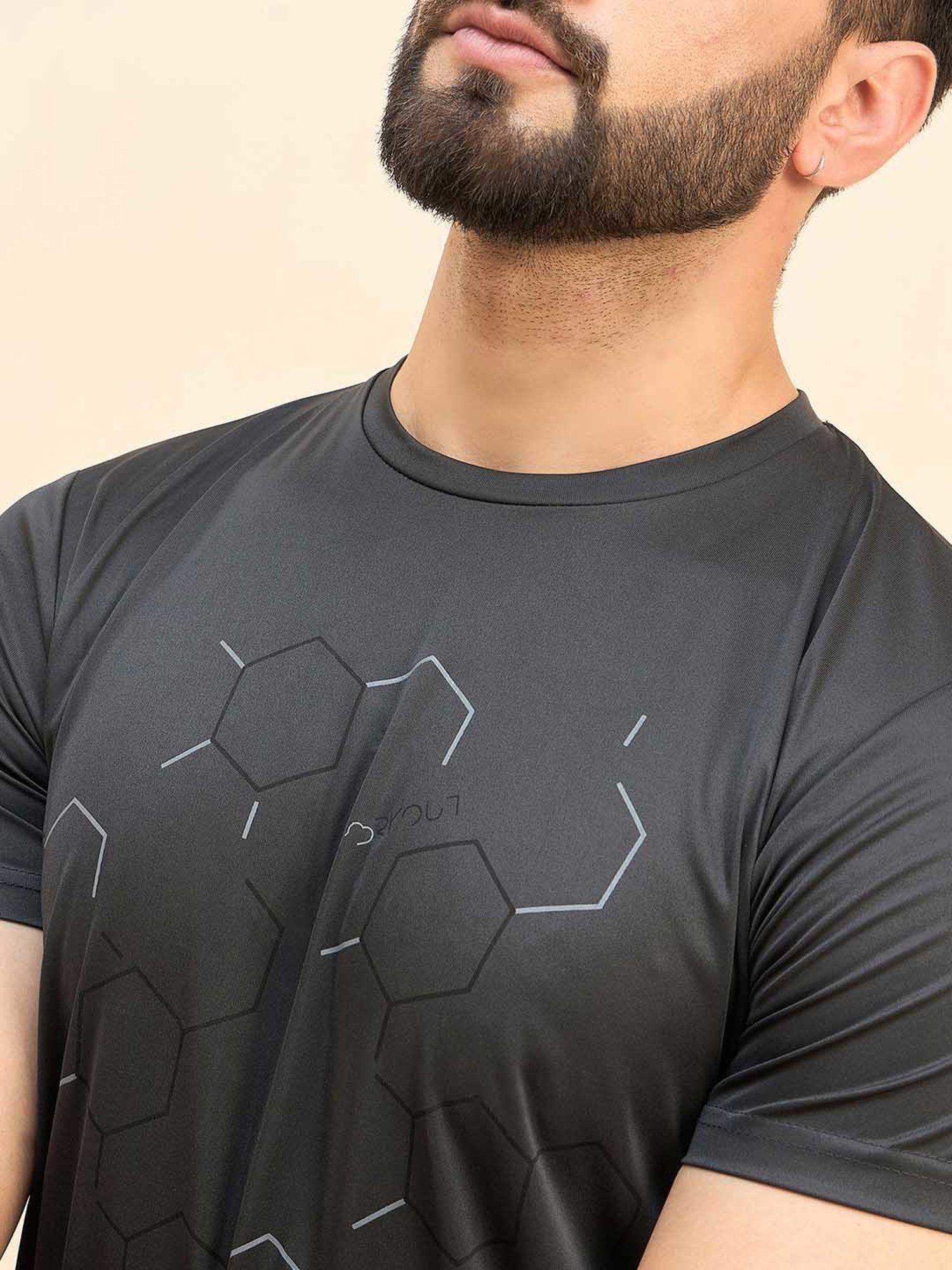 Sweet Dreams Dark Grey Regular Fit Printed Crew T-Shirt