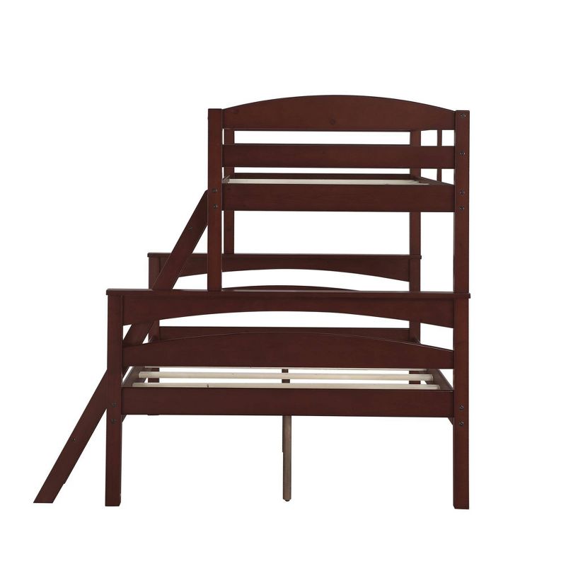 Twin over Full Brady Wood Bunk Bed Frame for Kids' Espresso - Dorel Living