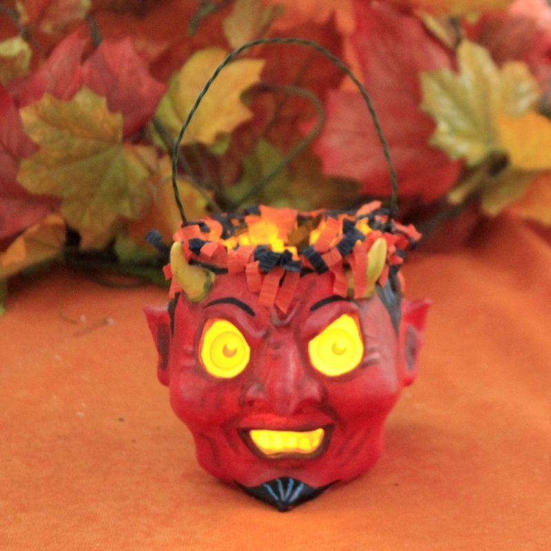 Jorge De Rojas 3.75" Devil Bucket Horns Red Halloween  -  Decorative Figurines