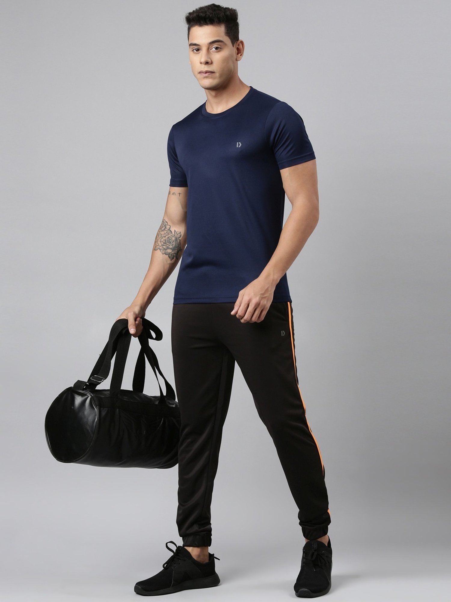 Dixcy Scott Originals Zed Black Cotton Regular Fit Sports Joggers