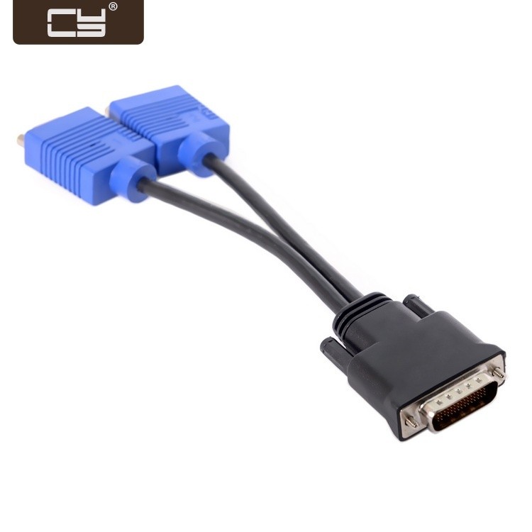 CY DMS-59pin Male to Dual 15Pin VGA RGB Female Splitter Extension Cable for PC Graphics Card DB-025
