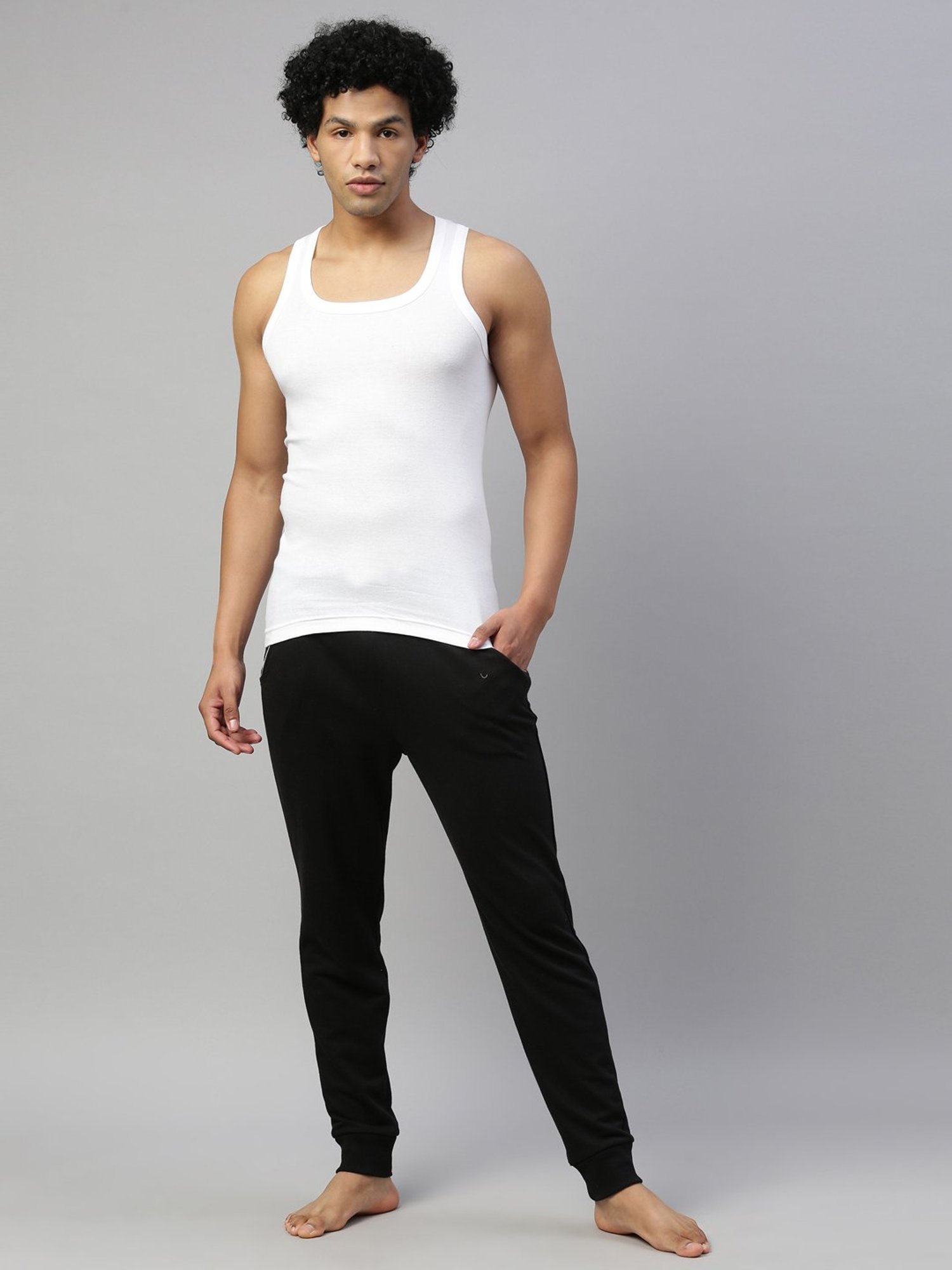 DIXCY SCOTT MAXIMUS White Cotton Regular Fit Vest - Pack Of 2