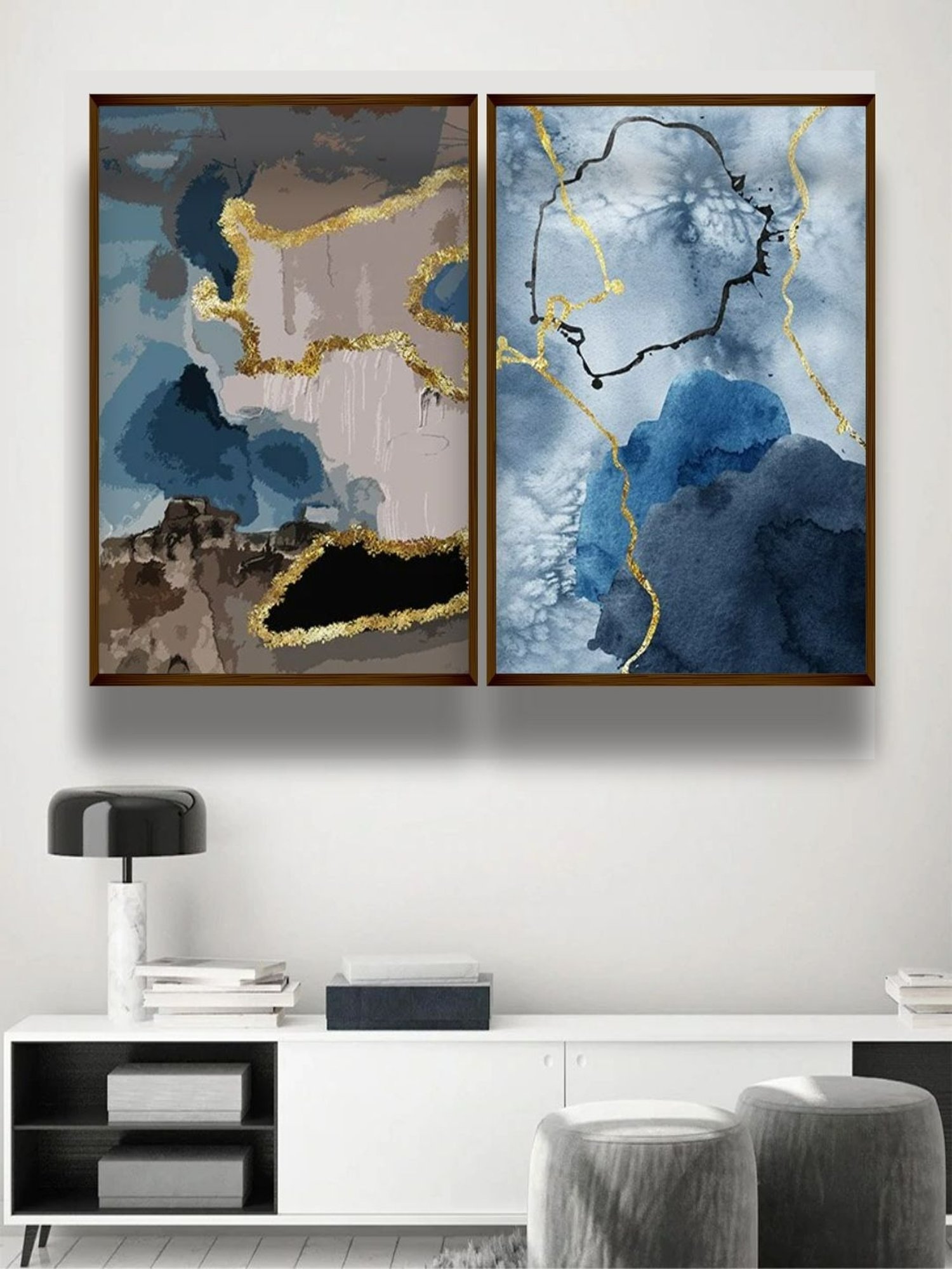 The Art House Abstract Multicolor Canvas Painting