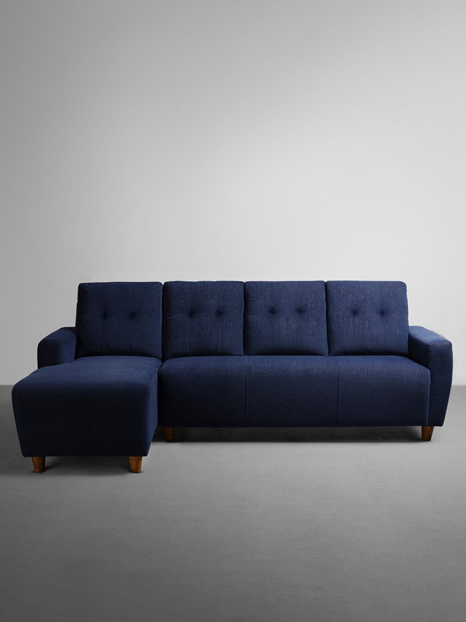 Sleepyhead Yolo Berry Blue Fabric 3 Seater LHS L Shape Sofa Set