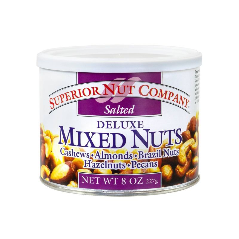 Superior Nut Deluxe Salted Mixed Nuts w/ No Peanuts 9oz - 12 ct