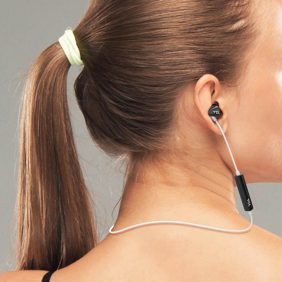 tcl socl100bt inear earbud noise isolating wireless headphones with builtin mic  phantom black