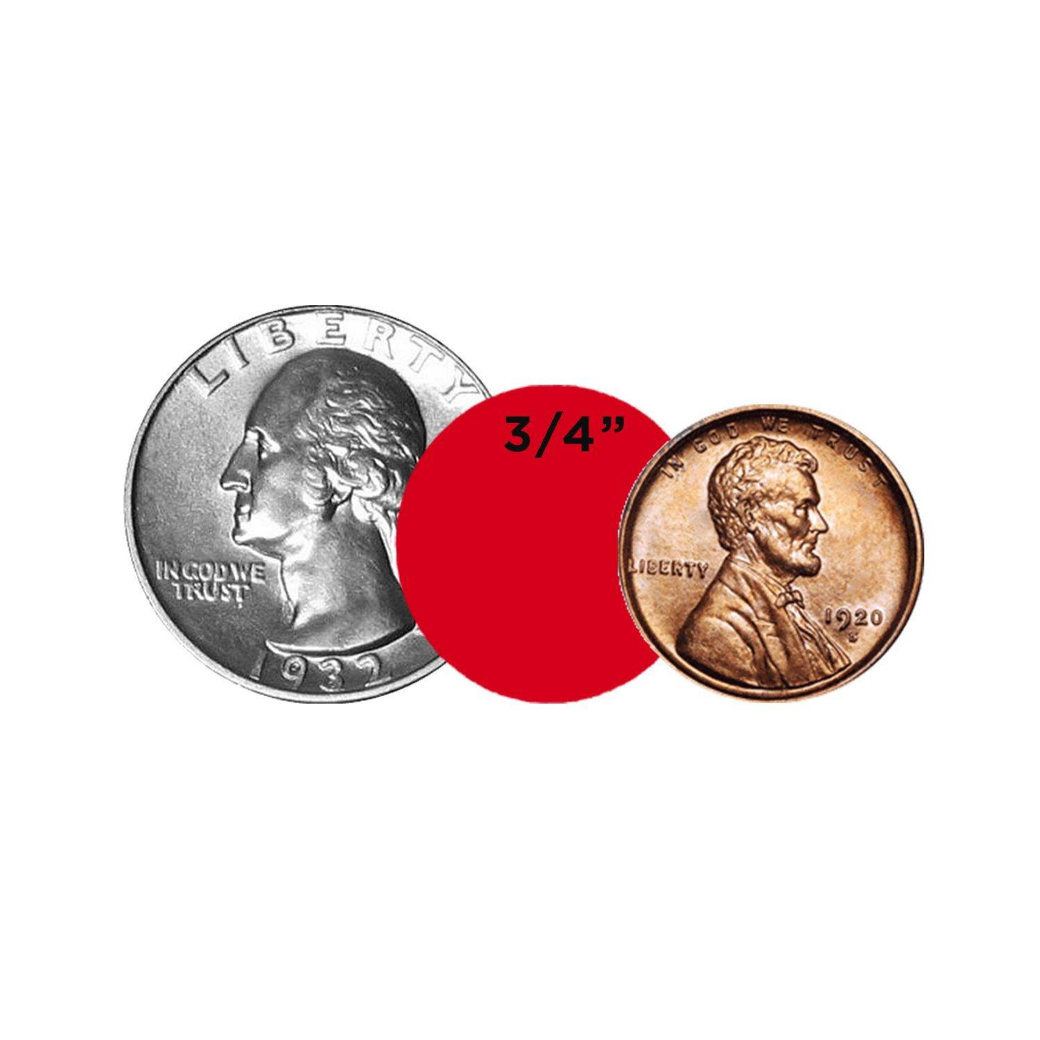 ChromaLabel 3/4 inch Color-Code Dot Labels | 1,000/Roll (Red)