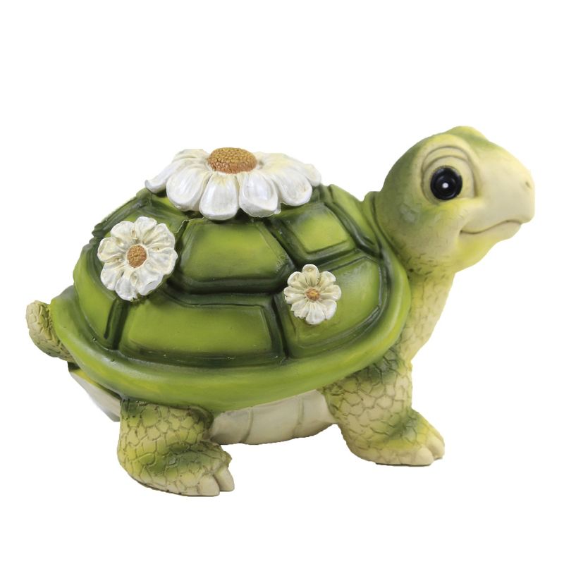 Home & Garden 4.0" Mini Turtle Painted Critter Landscape Accent Roman, Inc  -  Outdoor Sculptures And Statues