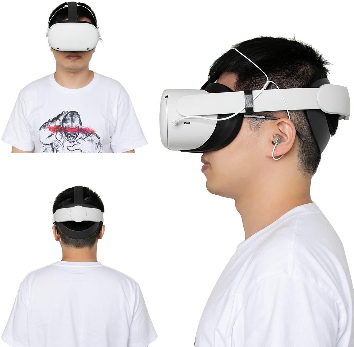 2 Pairs Oculus Quest 2 Elite Washable Silicone Handle Protective Cover