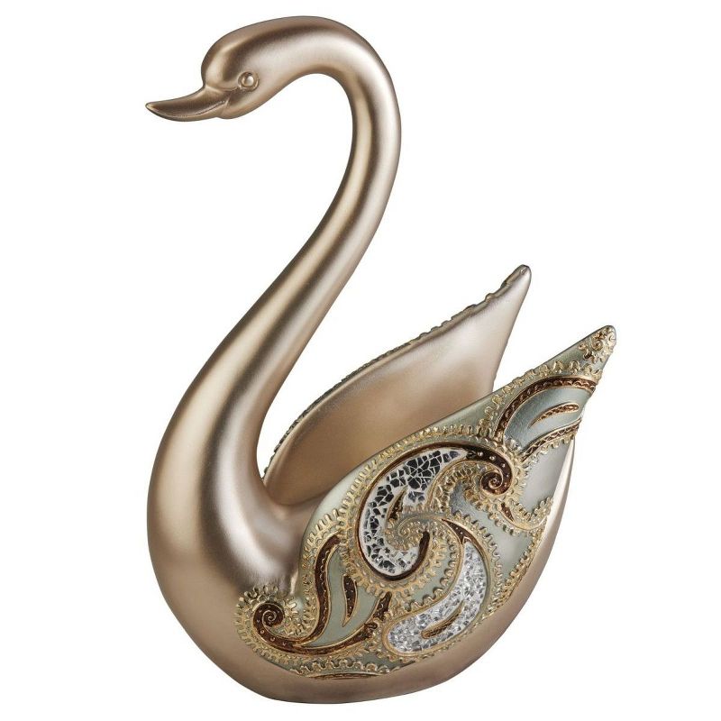 Aurora Paisley Decorative Swan (13"H)