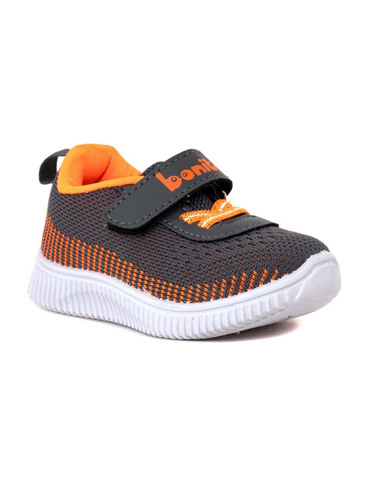 Khadim Kids Grey & Orange Walking Shoes