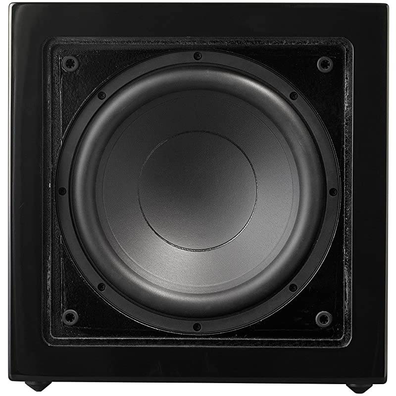 CS-10 10-inch Long Throw 300 W Powered Subwoofer | Sealed Box | Deep Musical Bass | Piano Black High-Gloss Paint