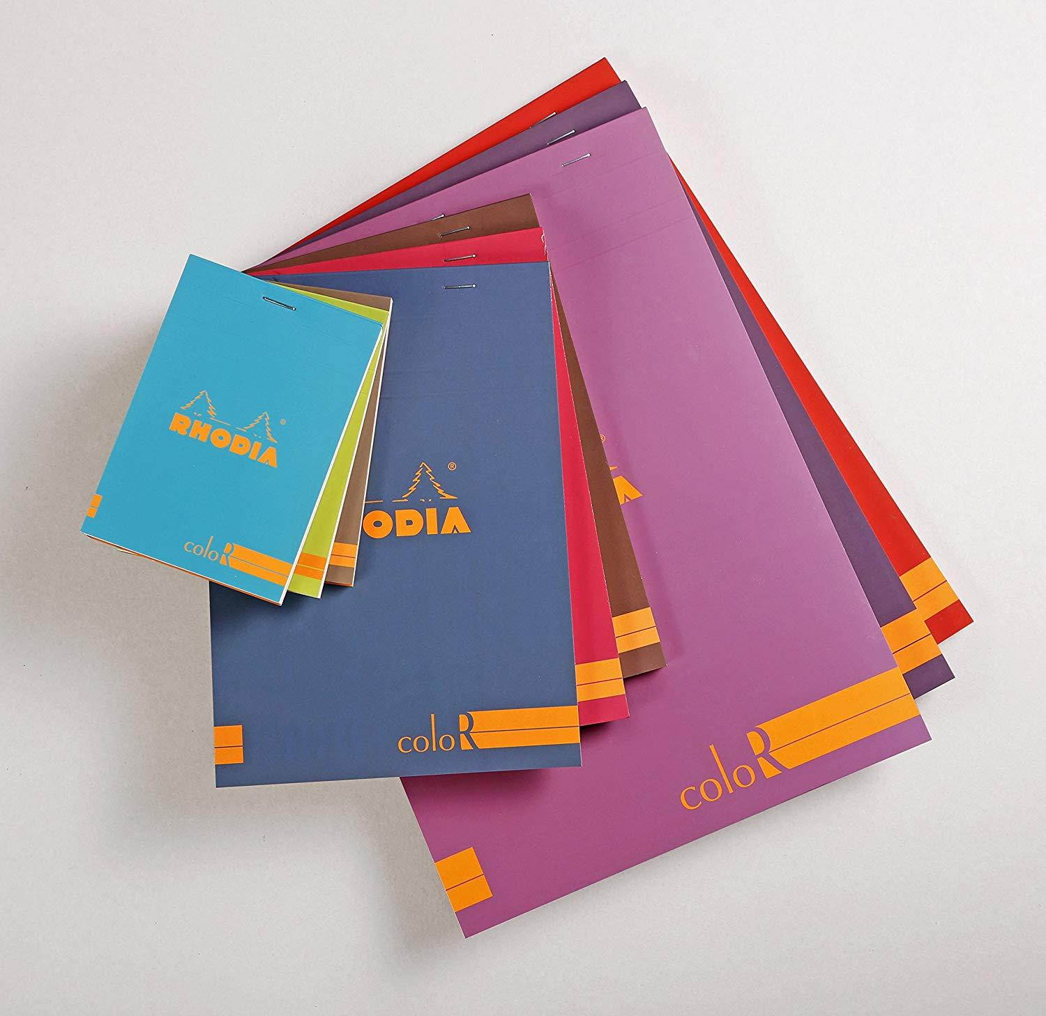 Rhodia 85 x 120 mm Color Head Stapled Pad, No12, Lined - Anise Green