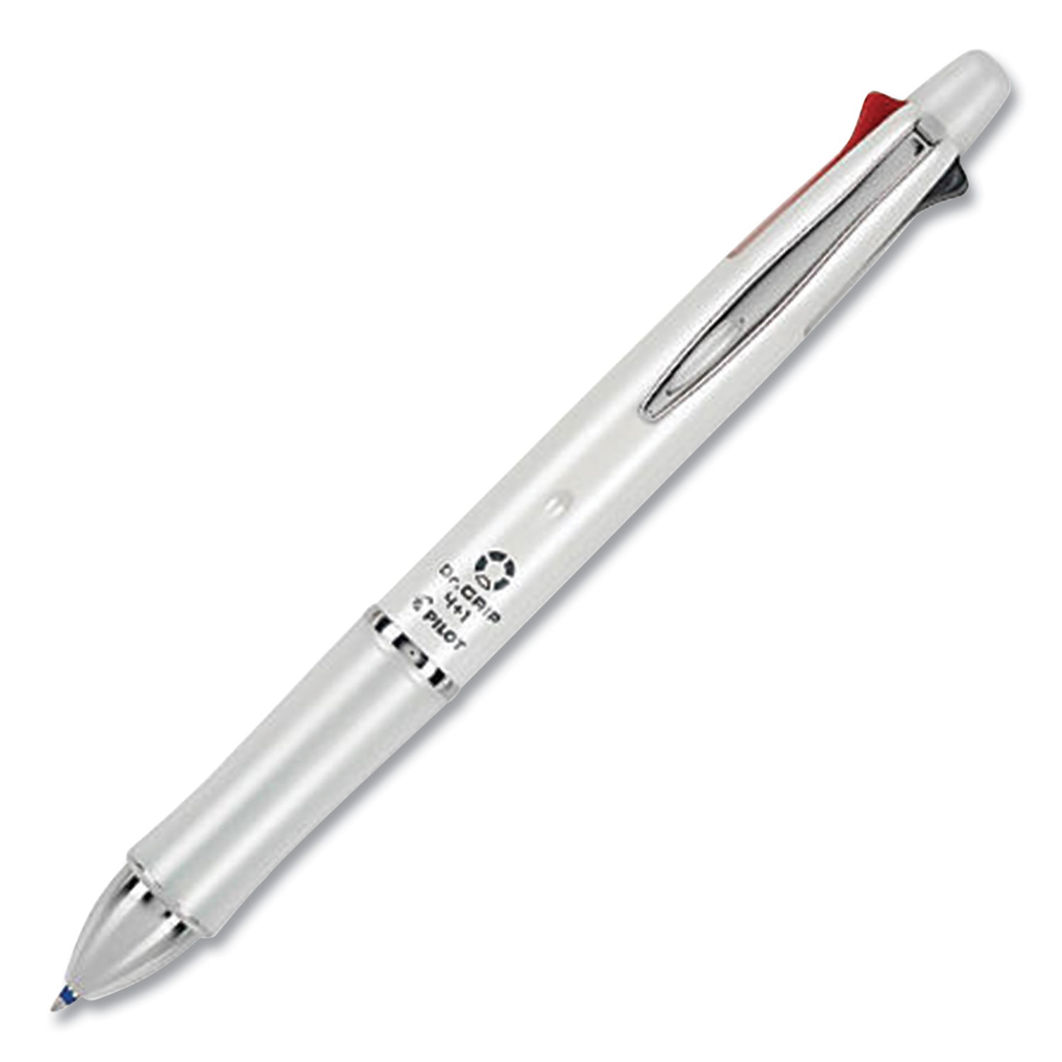 Pilot 4+1 Pen Dr. Grip White Barrel .7mm Pens .5mm Pencil AST 36222