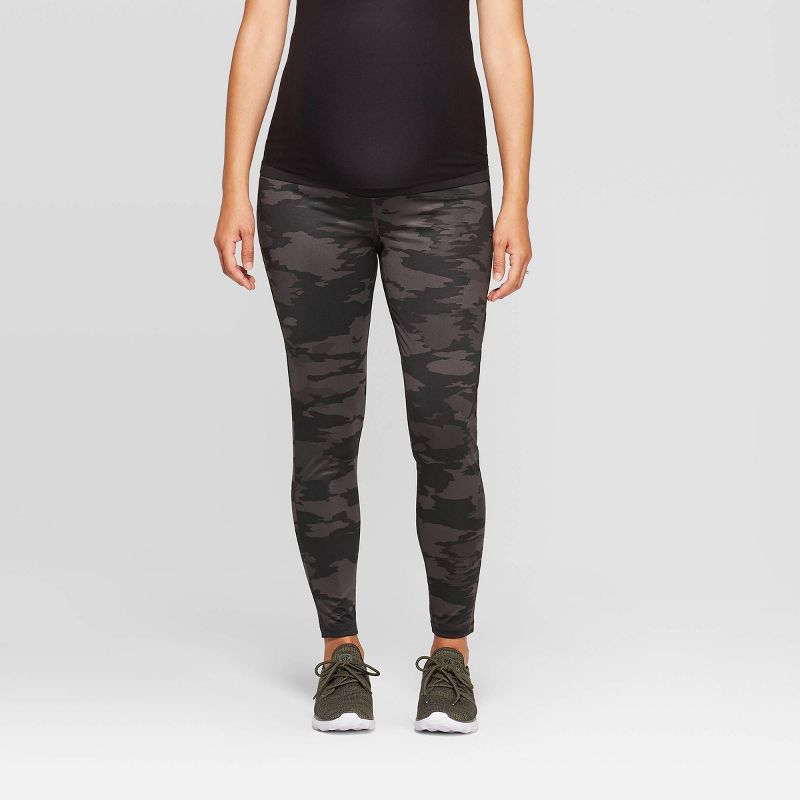 Maternity Crossover Panel® Active Bootcut Pants - Isabel Maternity™ by Ingrid & Isabel® Black XXL