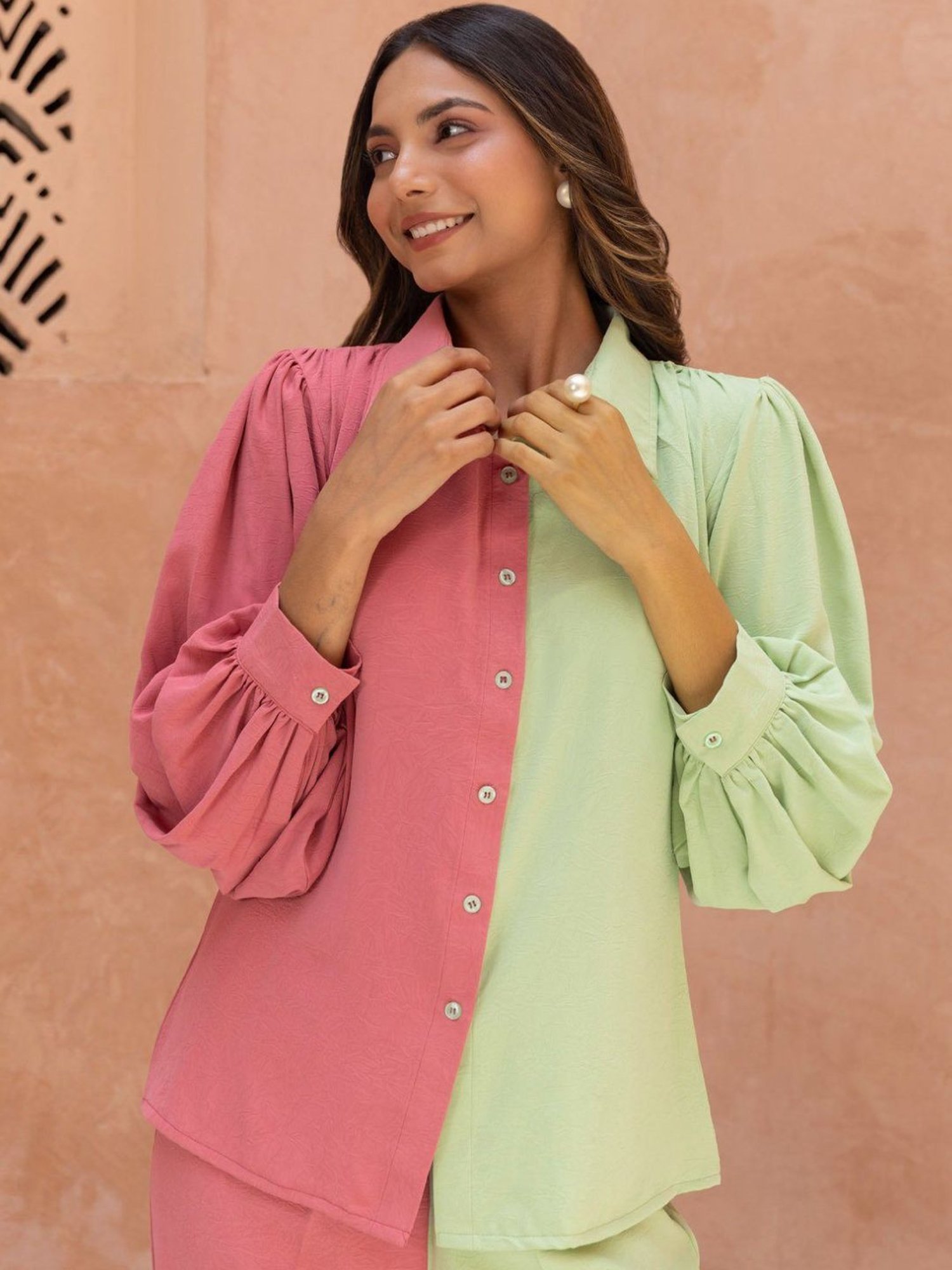 BInfinite Pink Blossom Mint Coords-Set