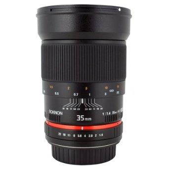 Rokinon 35mm f/1.4 Wide Angle Lens w/ Automatic Chip for Nikon DSLR Cameras - RK35MAFN