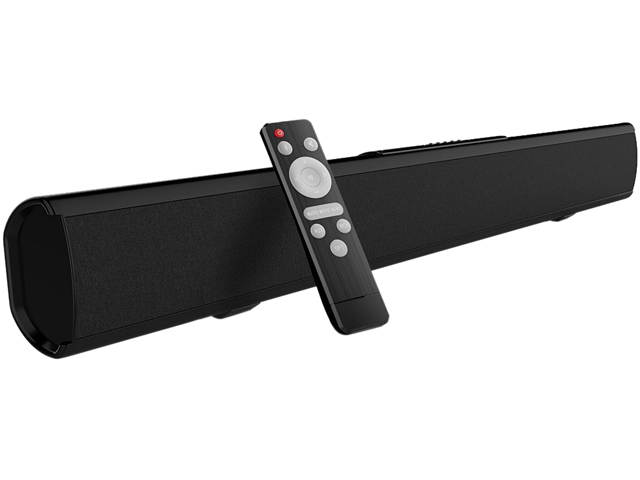 Sound Bars, [2020 Upgraded] Meidong 2.0 Channel Soundbars for TV 40 Watt 35-Inch Speakers Strong Bass Wireless and Wired Bluetooth Home Theater Audio Speakers Included Optical Cable, Remote Control