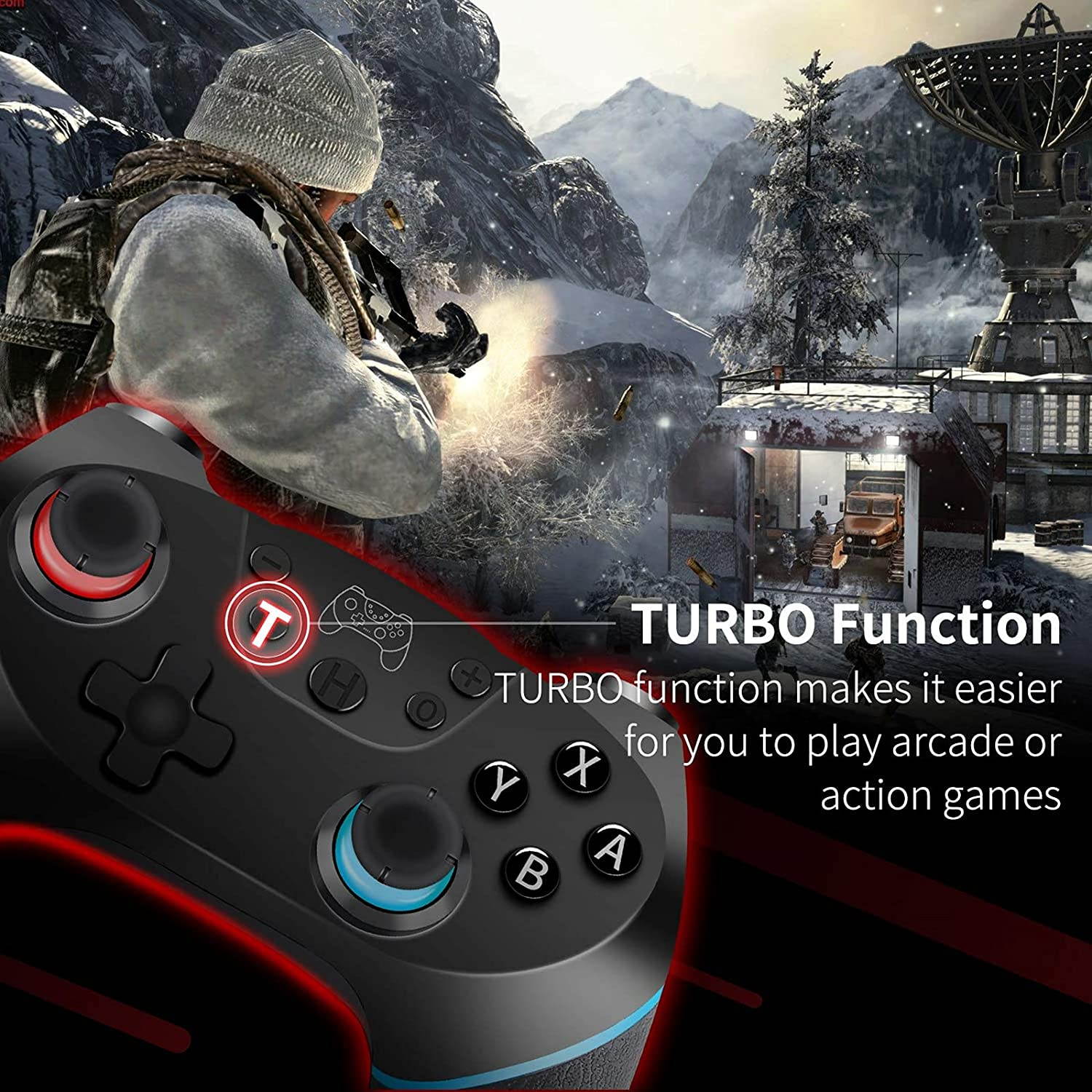 Wireless Pro Controller Gamepad Joypad Remote Joystick for Switch Console