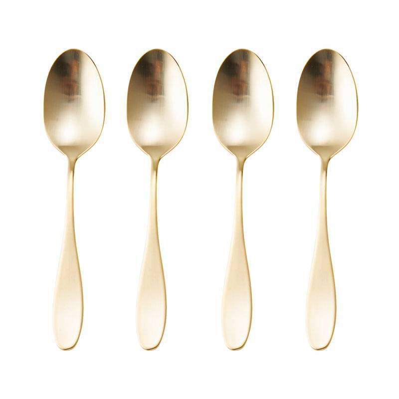 Towle 20pc Stainless Steel Gold Plated Ashwell Silverware Set
