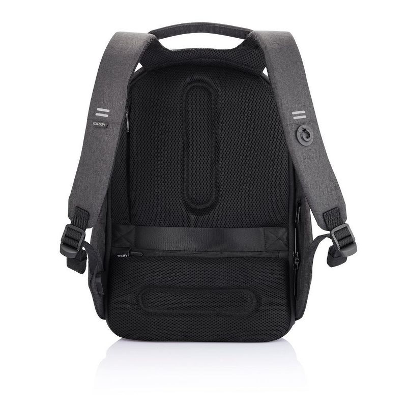 XD Design Bobby Tech Compact Anti Theft Waterproof Travel Laptop Backpack with USB Charging Port, Wireless Chargers, and Solar Panel, Black