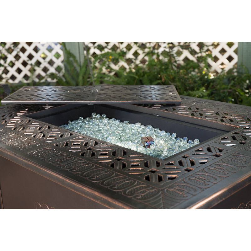 Dynasty Rectangle Aluminum LPG Fire Pit - Fire Sense